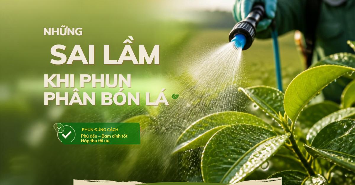 Những Sai Lầm Khi Phun Phân Bón Lá Làm Giảm Hiệu Quả Hấp Thu Của Cây Trồng