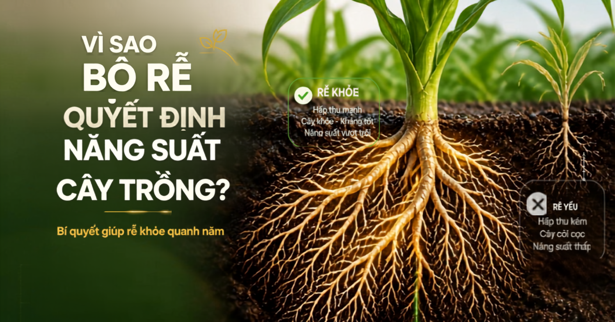 Vì Sao Bộ Rễ Quyết Định Năng Suất Cây Trồng? Bí Quyết Giúp Rễ Khỏe Quanh Năm