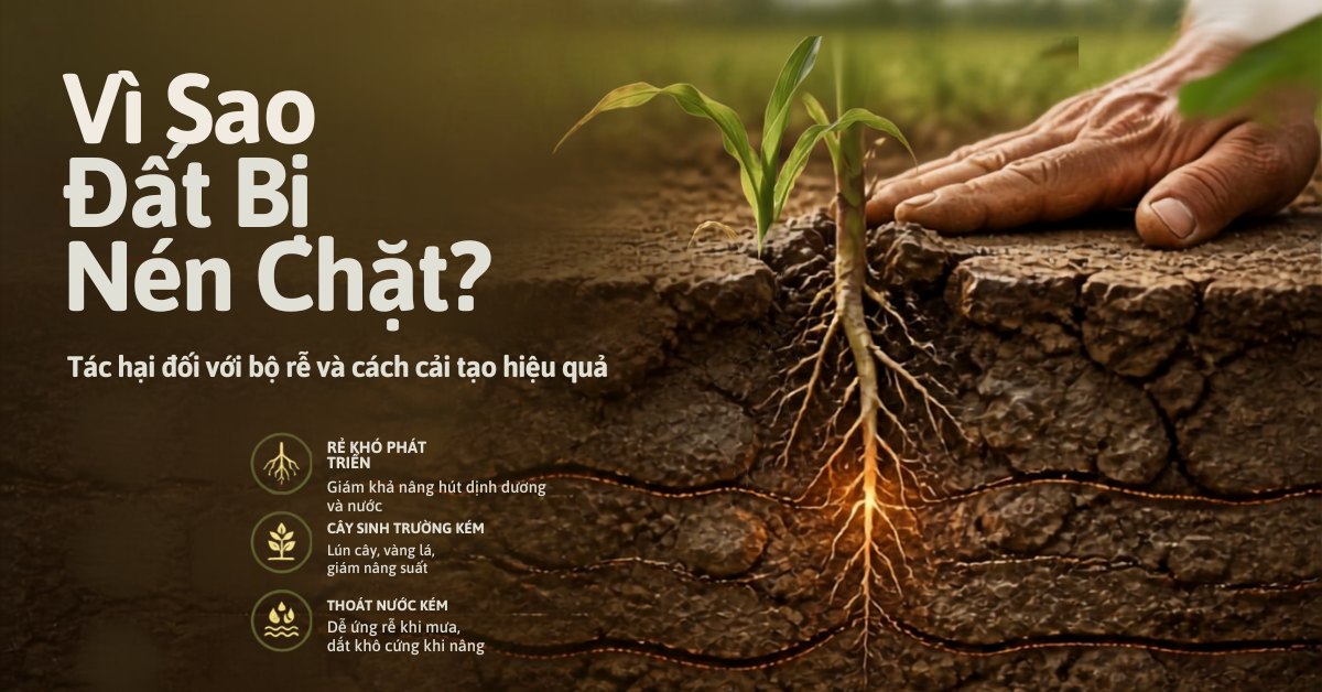 Vì Sao Đất Bị Nén Chặt? Tác Hại Đối Với Bộ Rễ Và Cách Cải Tạo Hiệu Quả