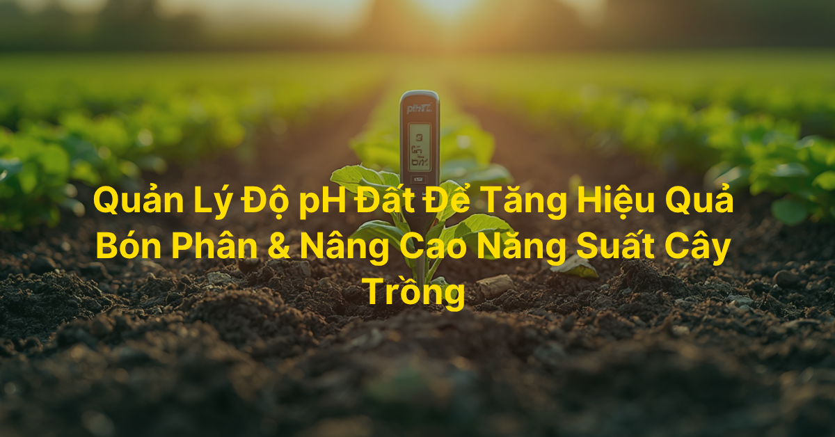 Quản lý độ pH đất để tăng hiệu quả bón phân và nâng cao năng suất cây trồng