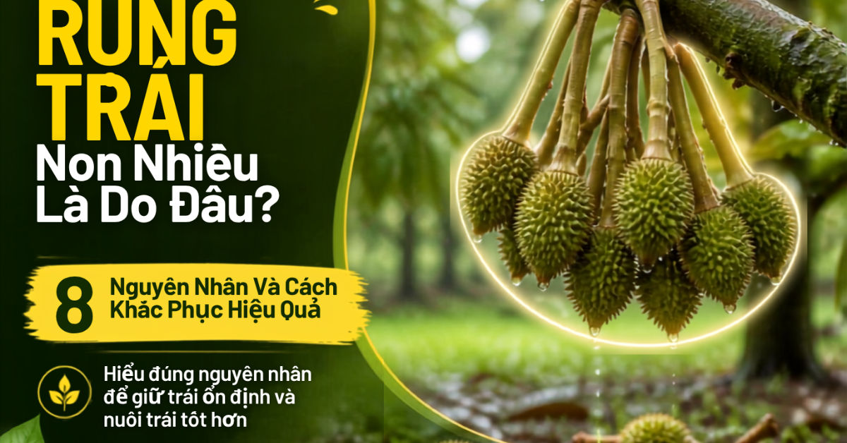 Sầu Riêng Rụng Trái Non Nhiều Là Do Đâu? 8 Nguyên Nhân Và Cách Khắc Phục Hiệu Quả