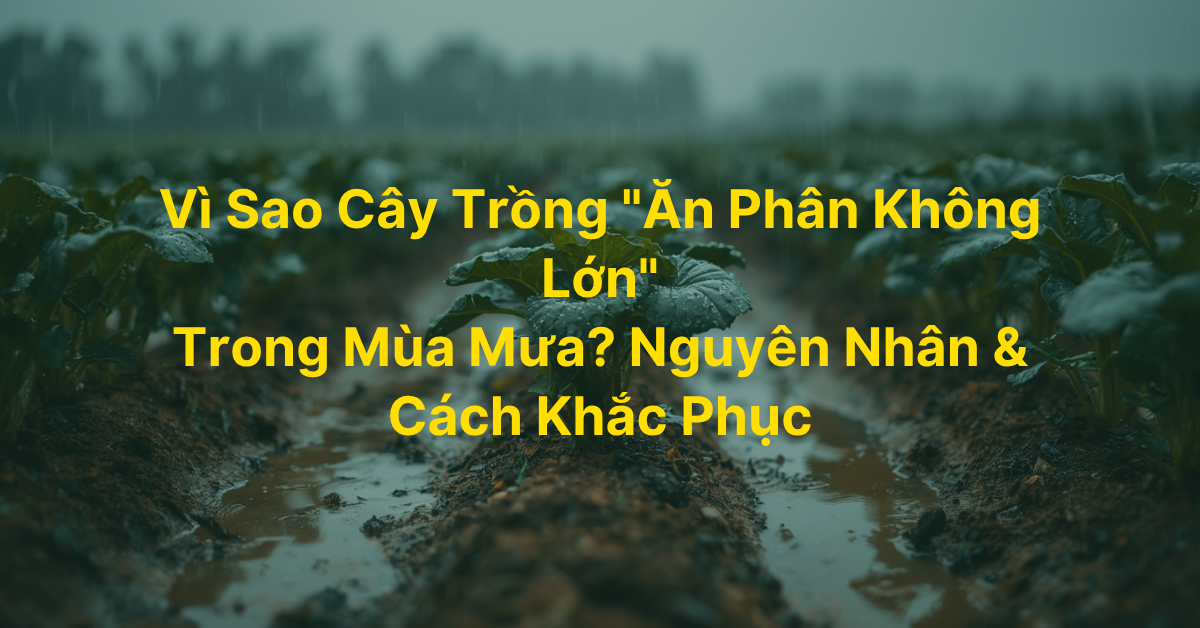 Vì sao cây trồng "ăn phân không lớn" trong mùa mưa? Nguyên nhân và cách khắc phục