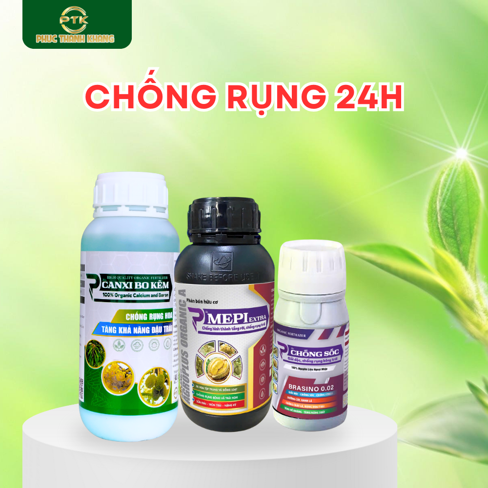 Bộ Sản Phẩm Chống Rụng 24h (CHỐNG SỐC + MEPI EXTRA + CANXI BO KẼM)