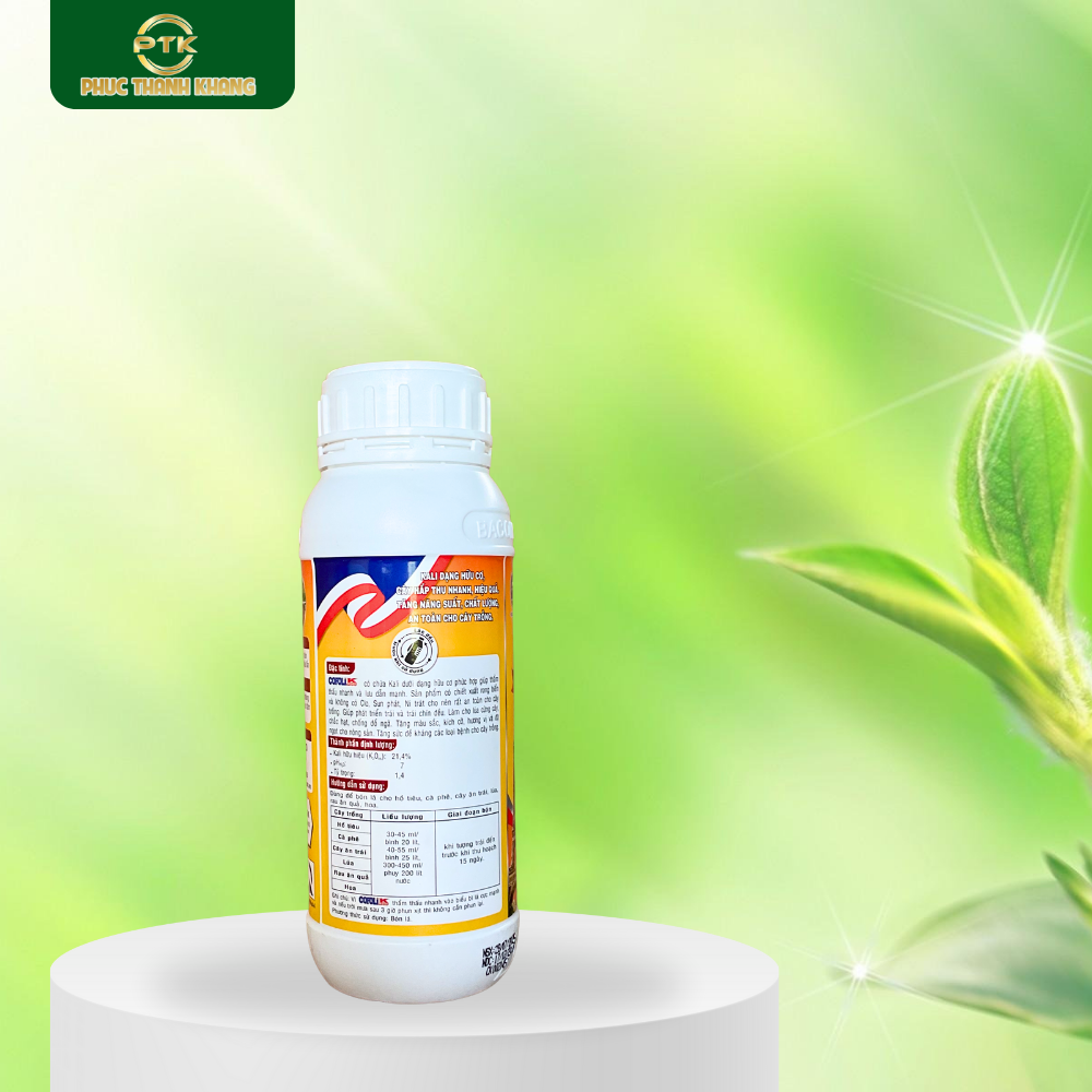 Cofoli K300 450ml – Tăng lên màu, ngọt trái, chắc hạt với kali dạng lỏng hiệu quả cao