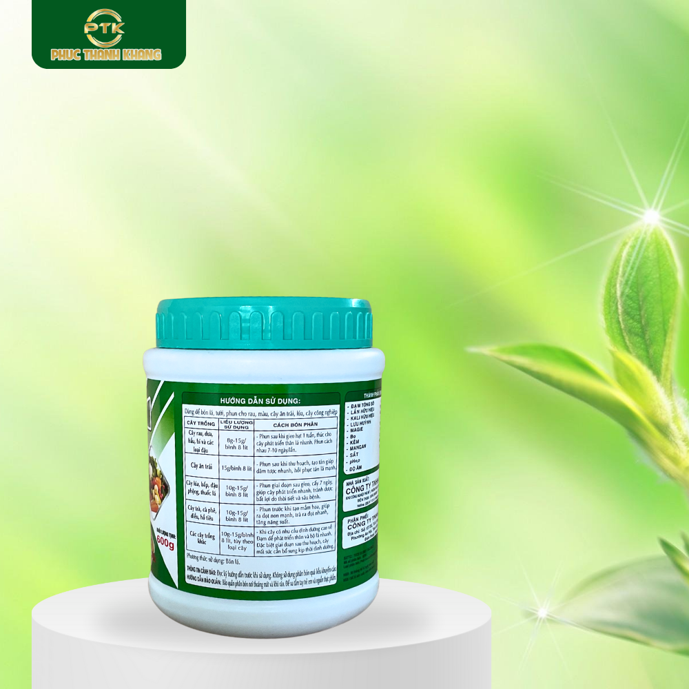 Supertan Xanh 600g – Đạm cao, lá xanh dày, cây khỏe mạnh