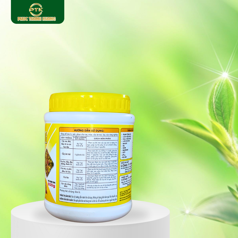 Supertan Vàng 650g – Giúp cây bật rễ khỏe, ra hoa mạnh, đậu trái chắc