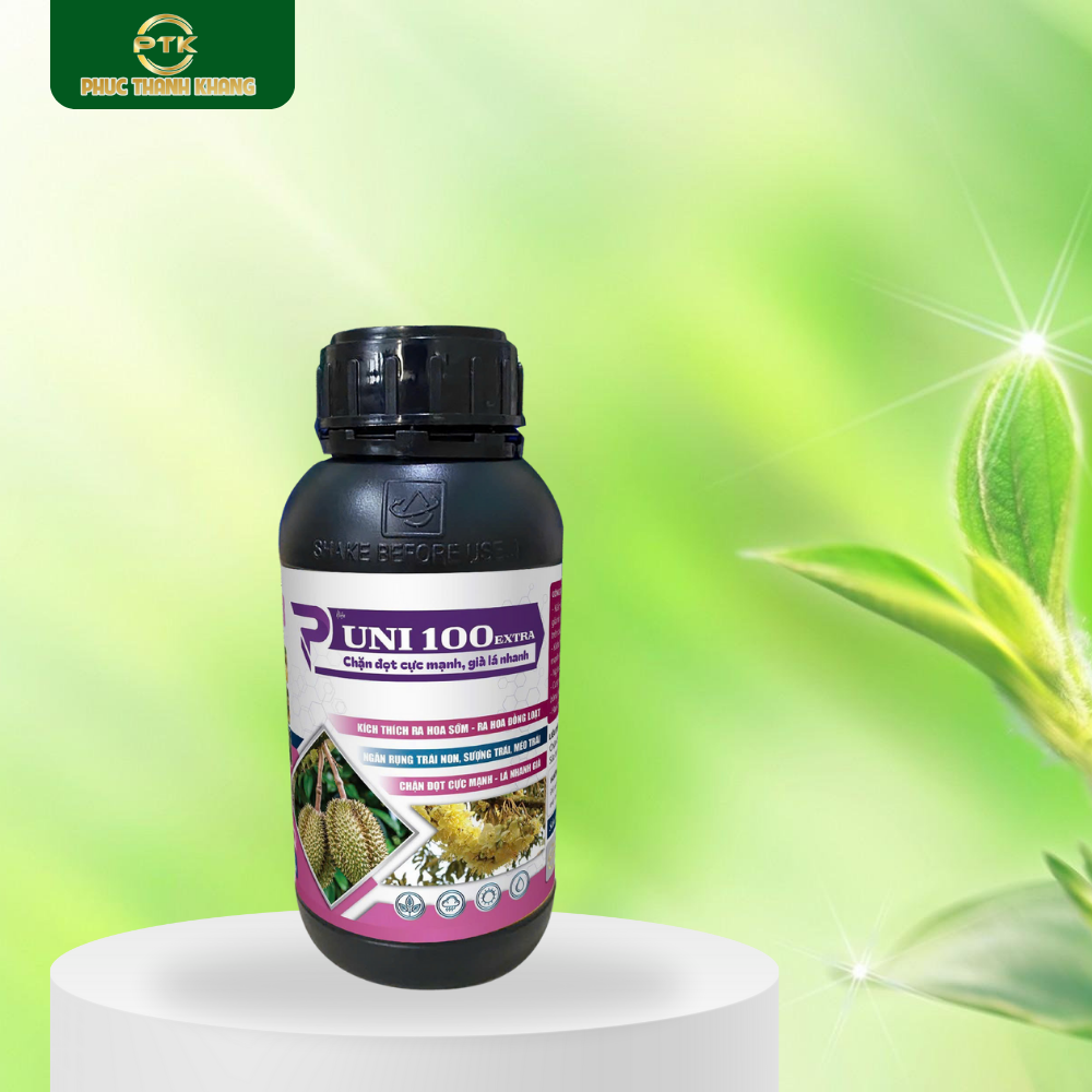 Uni 100 Extra 500ml – Kìm đọt hiệu quả, thúc phân hóa mầm hoa, ra hoa tập trung