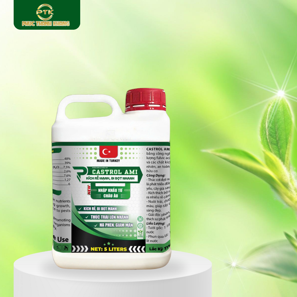 Castrol Ami - Can 5l – Hữu cơ fulvic amino, dưỡng cây toàn diện
