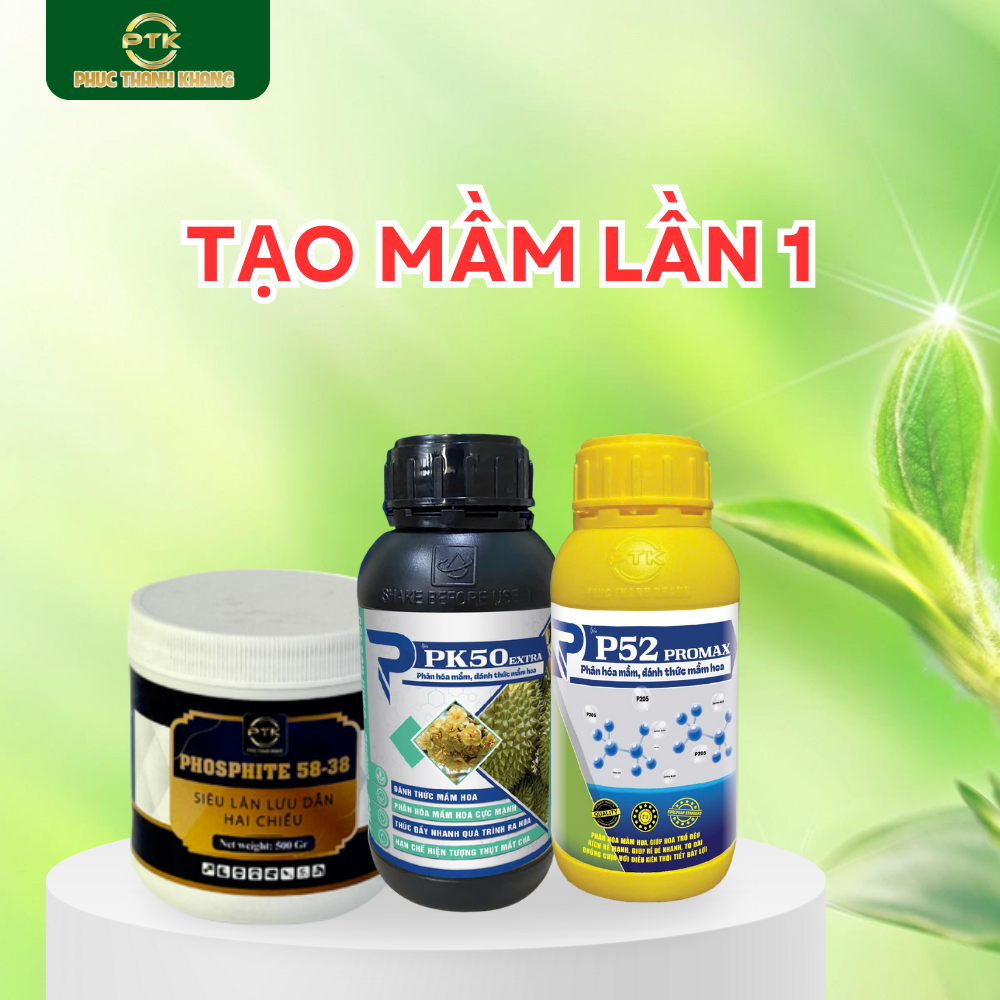 Bộ Sản Phẩm Tạo Mầm Lần 1 (PHOSPHITE + PK50 + P52 PROMAX)