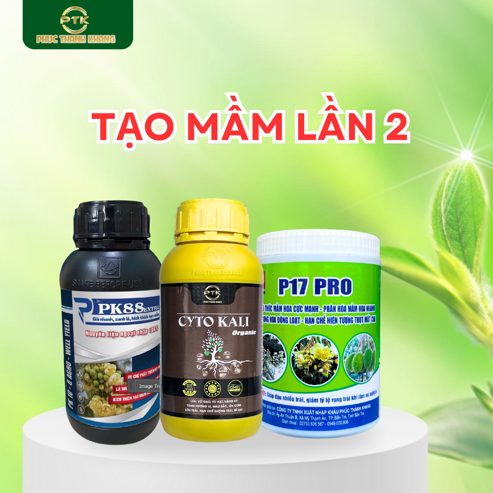 Bộ Sản Phẩm Tạo Mầm Lần 2 (P17 PRO + PK88 + CYTO KALI)